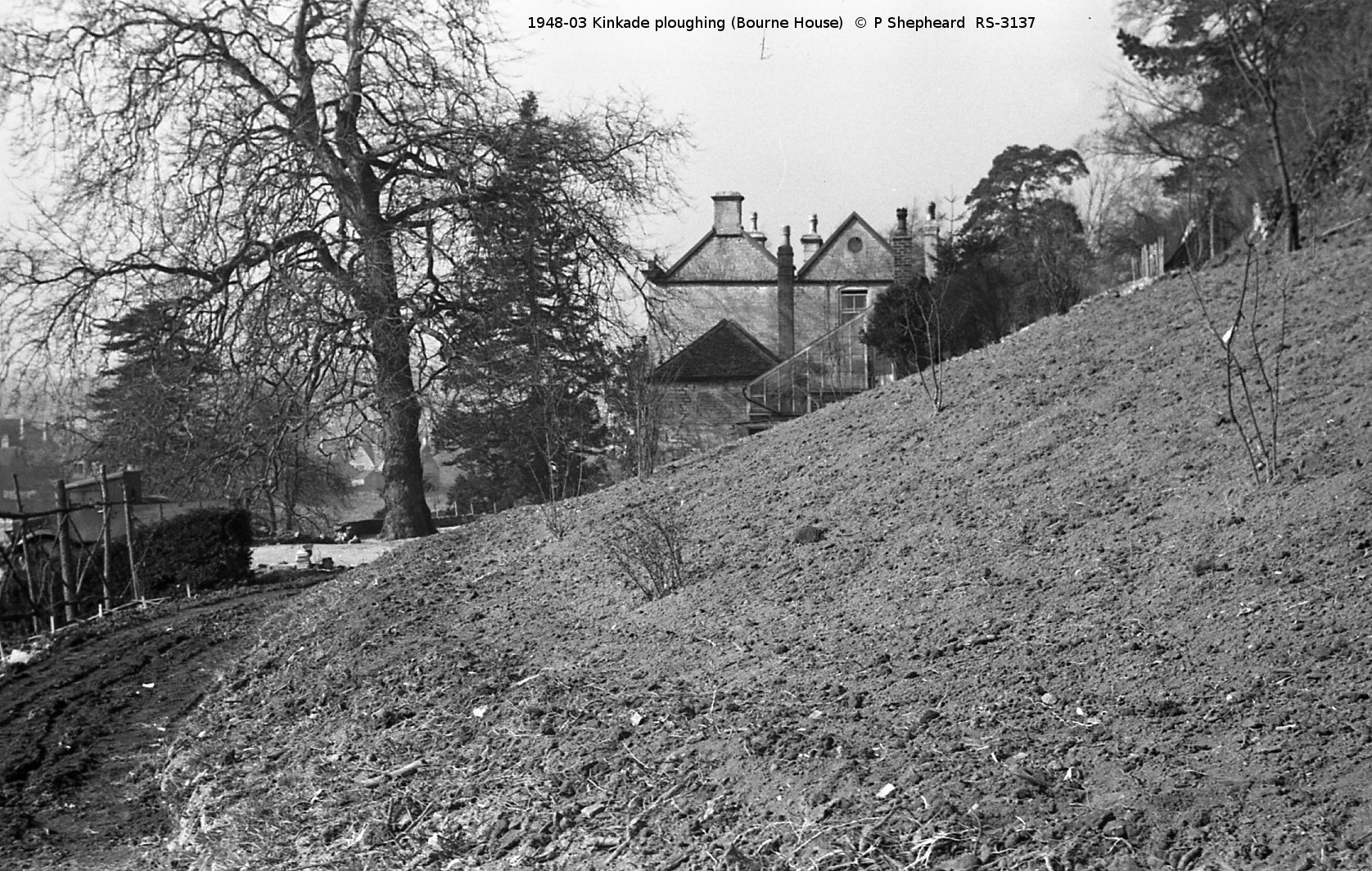 1948 - Kinkade ploughing Bourne House